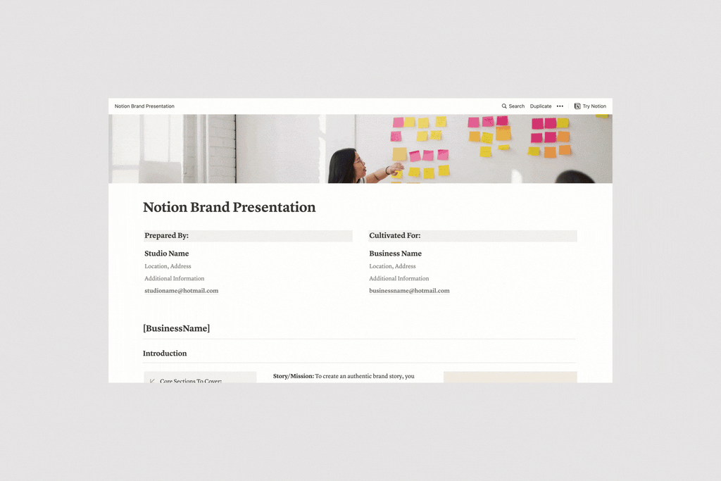 Brand Presentation – Presentation Template