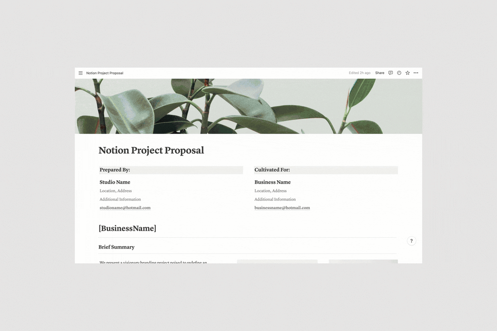 Project Proposal – Presentation Template