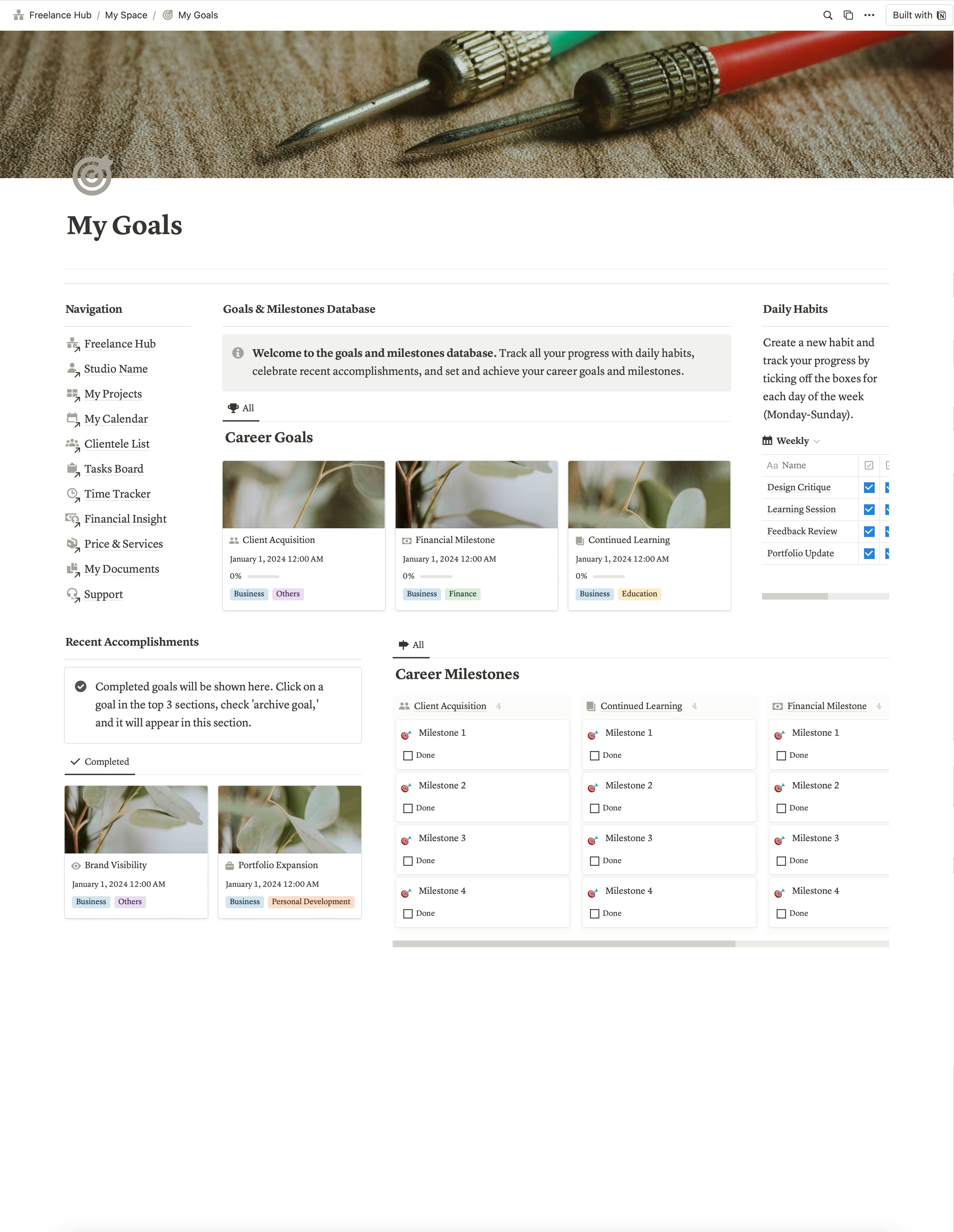 Freelance Dashboard Hub – Presentation Template