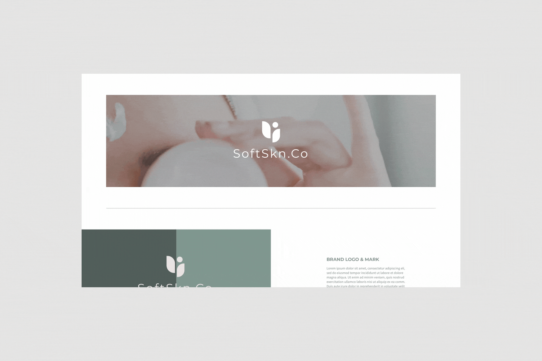 SoftSkn Brand Board Sheets – Presentation Template