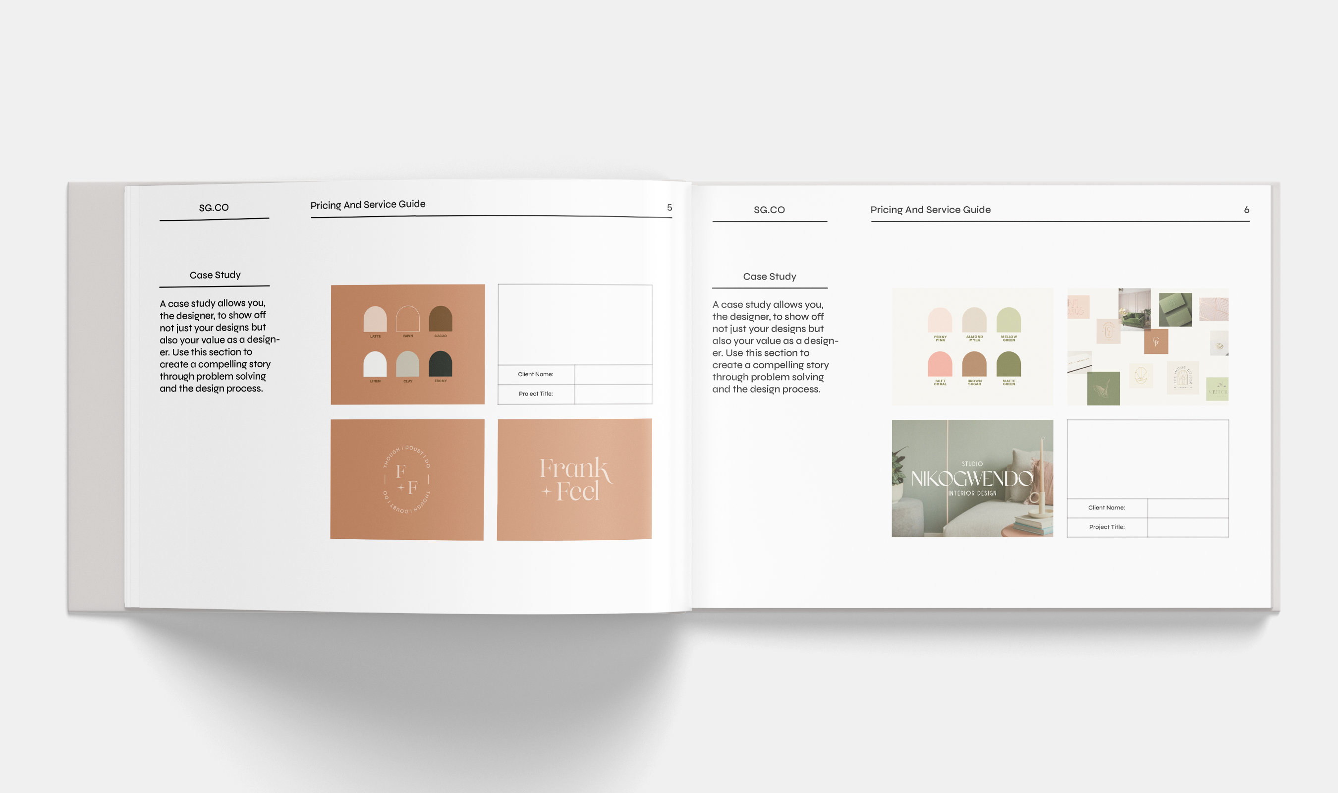 Pricing and Service Guide – Presentation Template