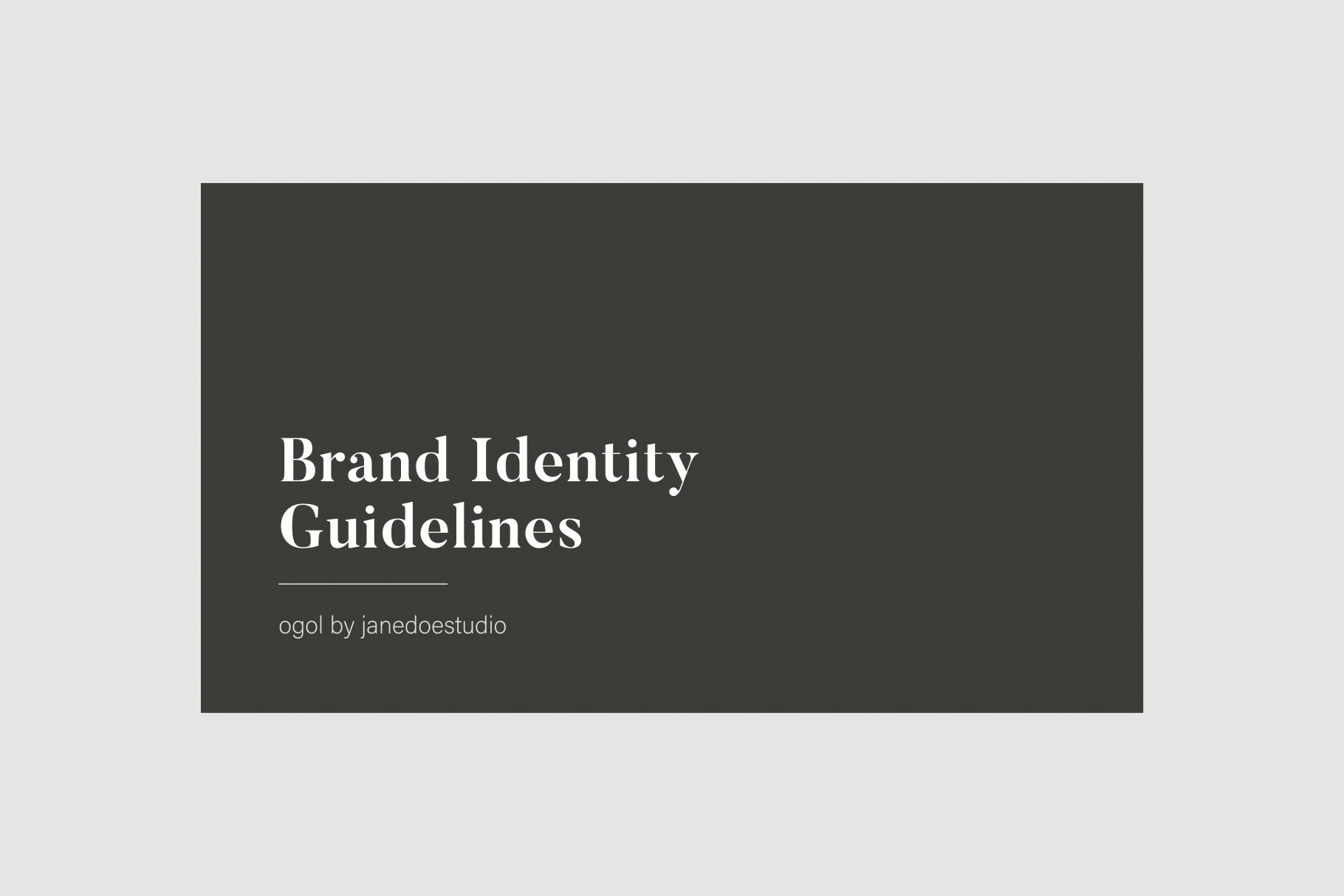 Ogol Brand Guidelines – Presentation Template
