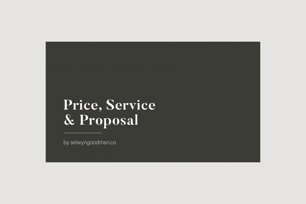 Ogol Price, Service & Proposal – Presentation Template