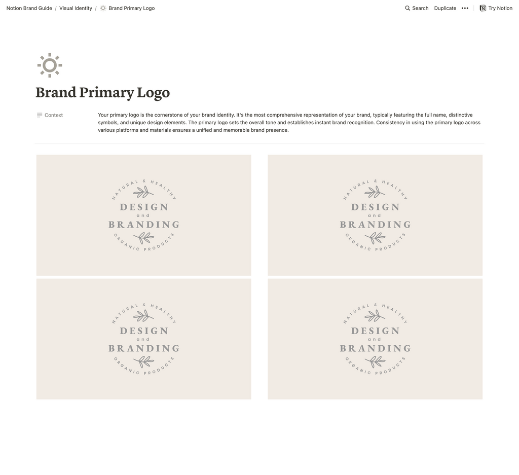 Brand Guidelines – Presentation Template