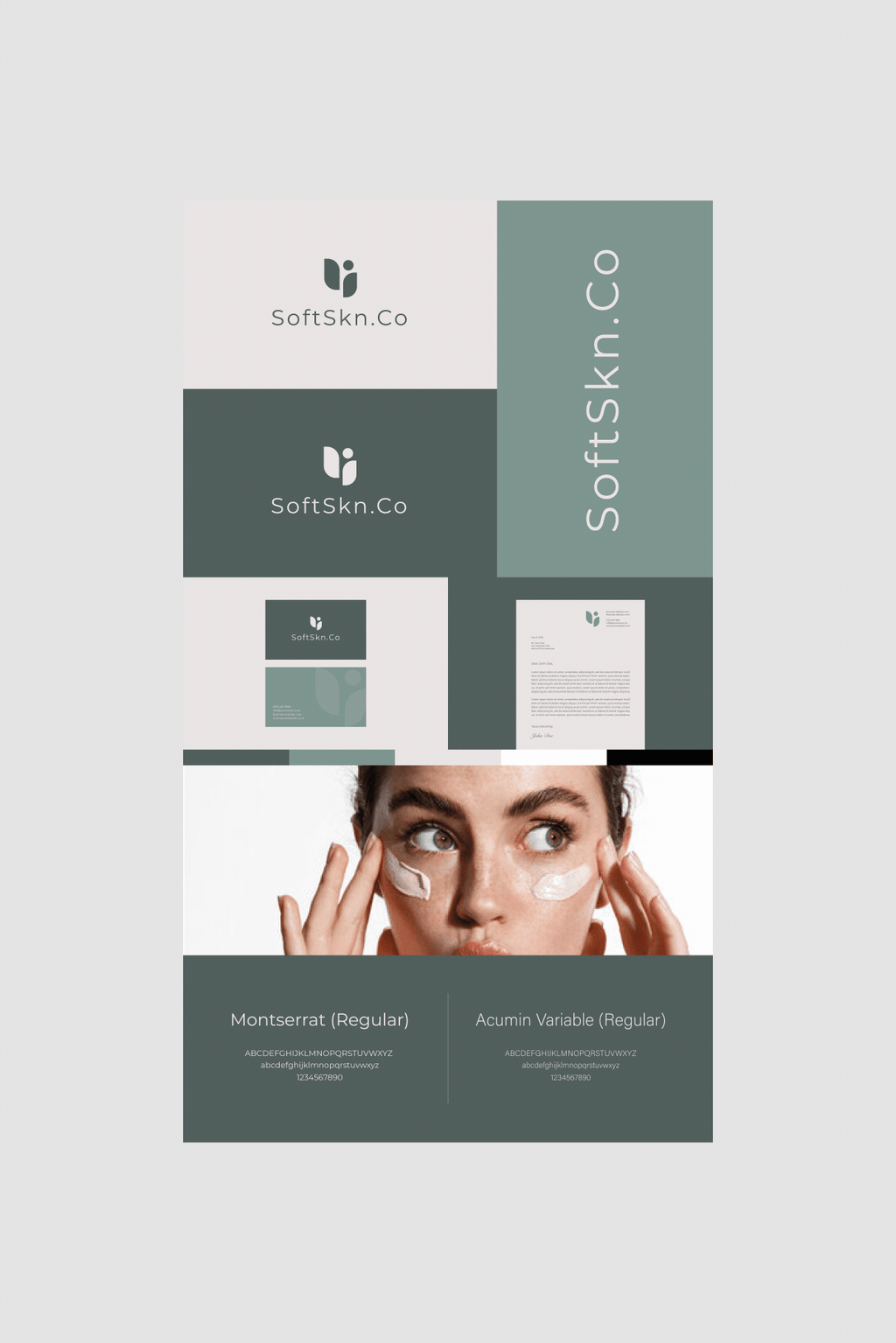SoftSkn Brand Board Sheets – Presentation Template