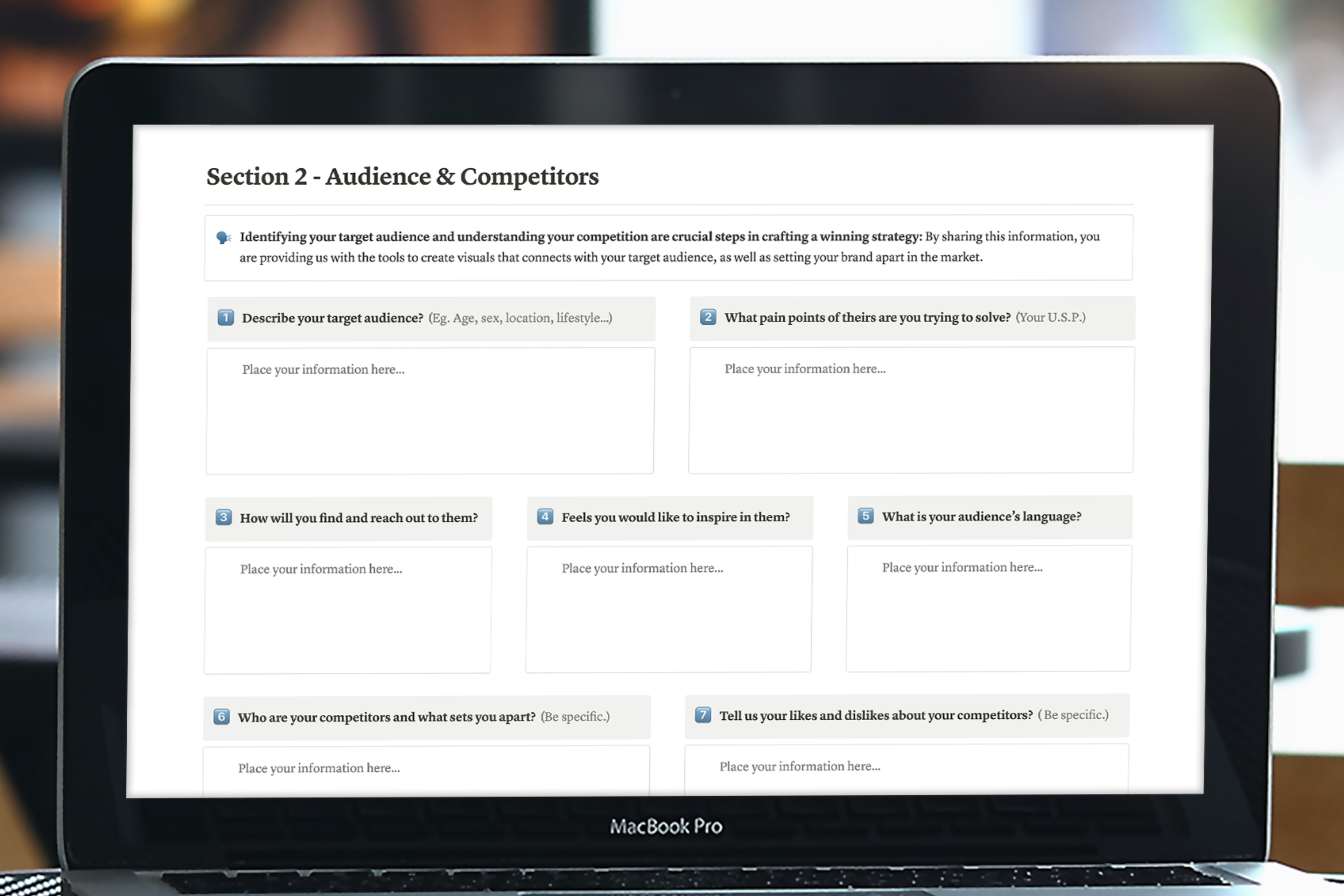 Brand Questionnaire – Presentation Template