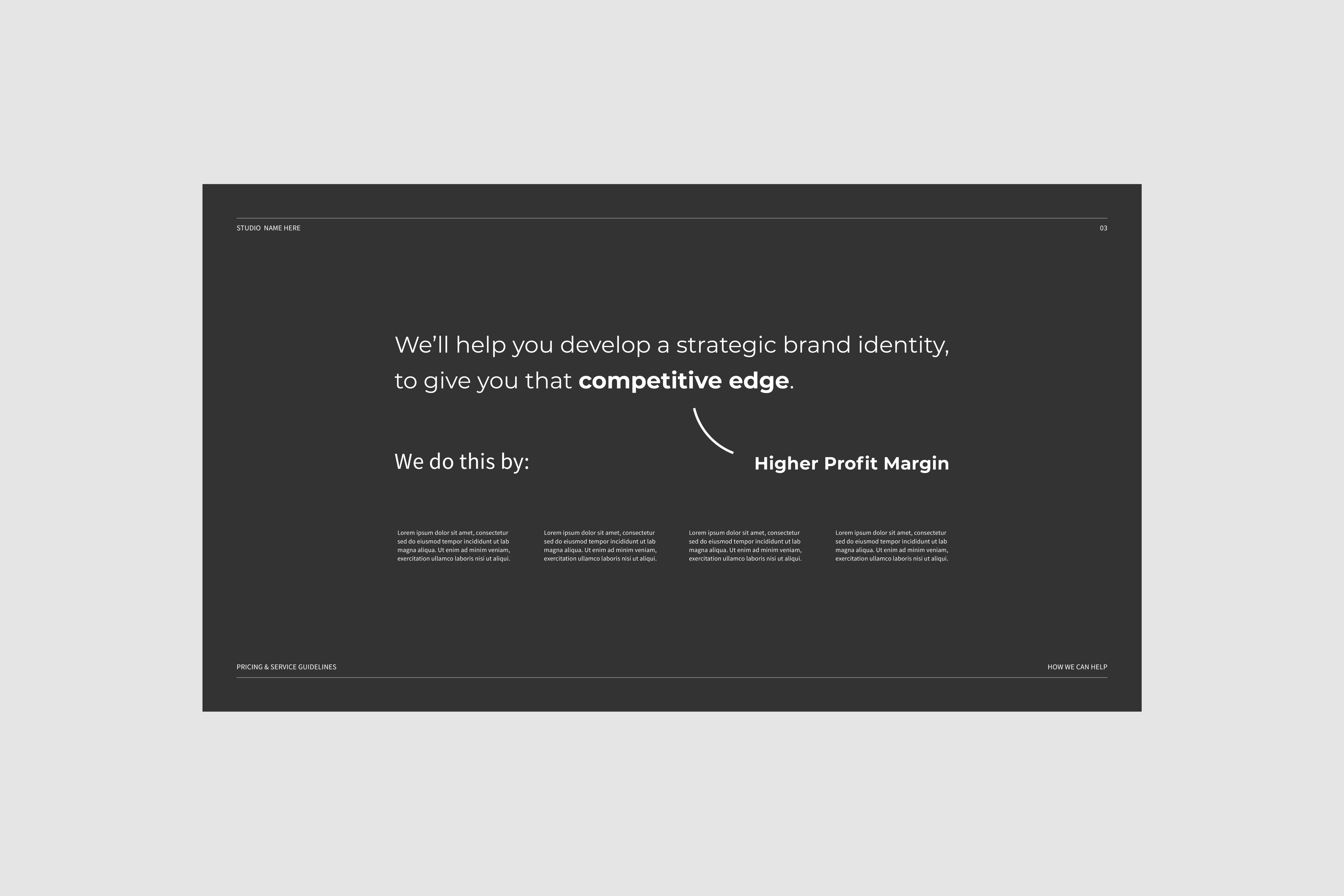 Pricing and Service Guide – Presentation Template
